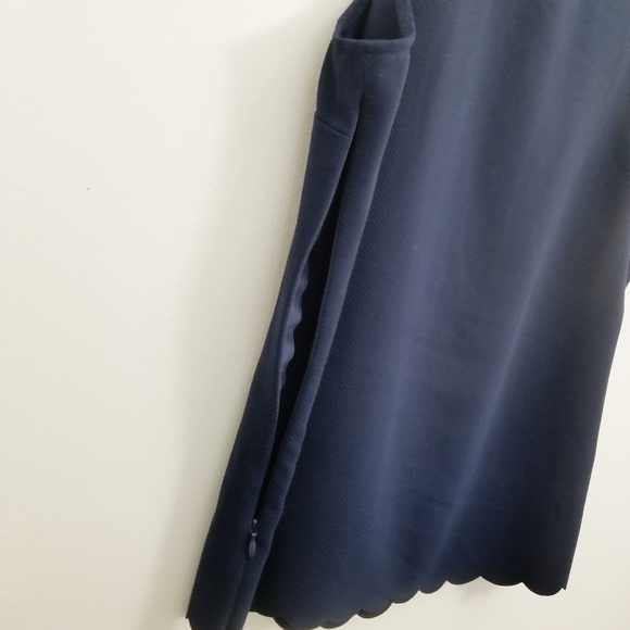 41 Hawthorn Irsia Scallop Trim Shell Blouse Blue Medium - Picture 4 of 6